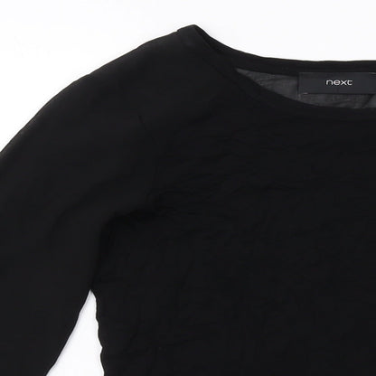 Womens UK Size 12 NEXT Black Basic Blouse