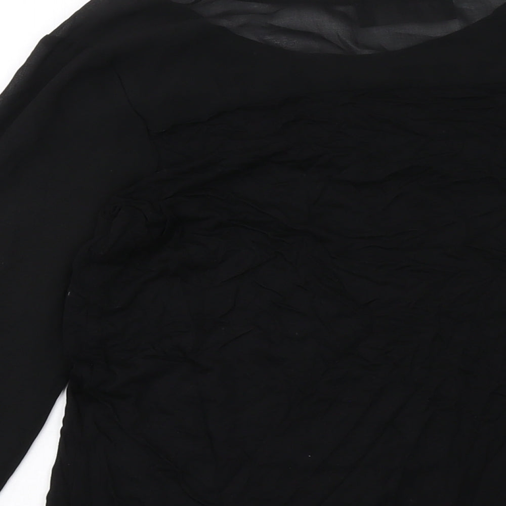 Womens UK Size 12 NEXT Black Basic Blouse