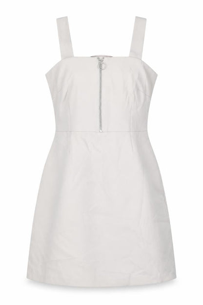 New Look Womens Grey Polyester Mini Size 8 Square Neck Zip