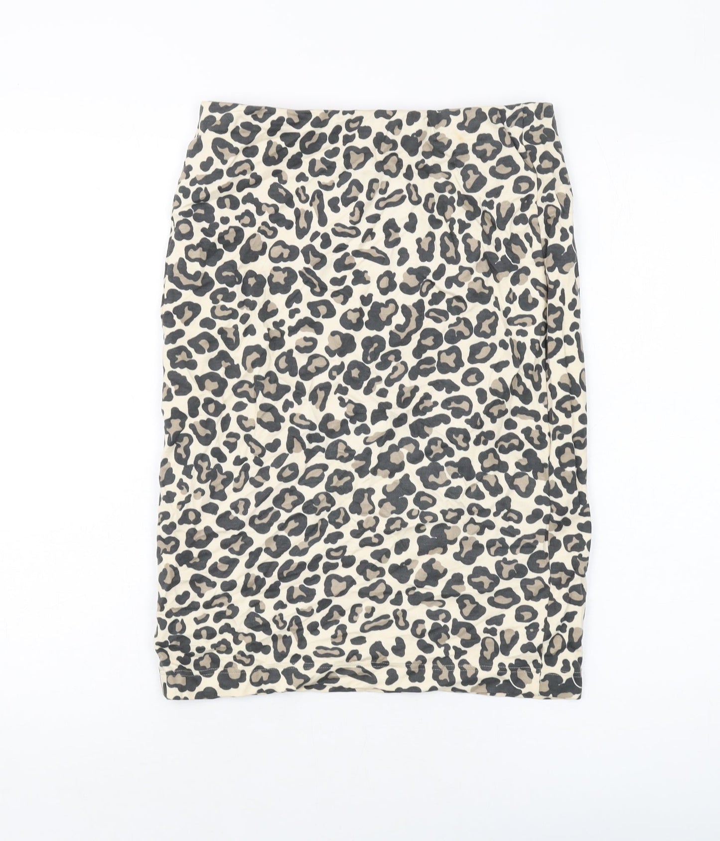 Riani Womens Beige Animal Print Viscose Straight & Pencil Skirt Size 10