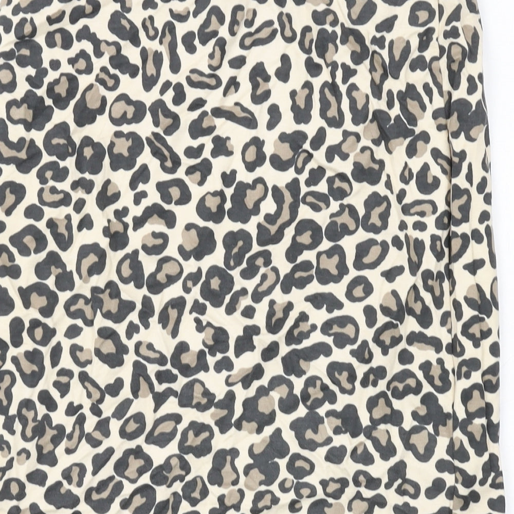 Riani Womens Beige Animal Print Viscose Straight & Pencil Skirt Size 10