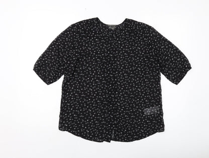 Womens UK Size 8 Maison Scotch Black Basic Blouse