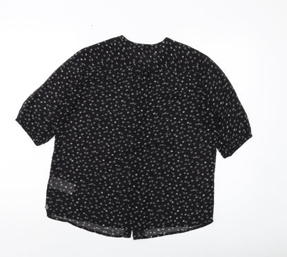 Womens UK Size 8 Maison Scotch Black Basic Blouse