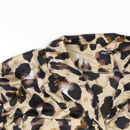 Womens UK Size 8 Nasty Gal Brown Basic Blouse