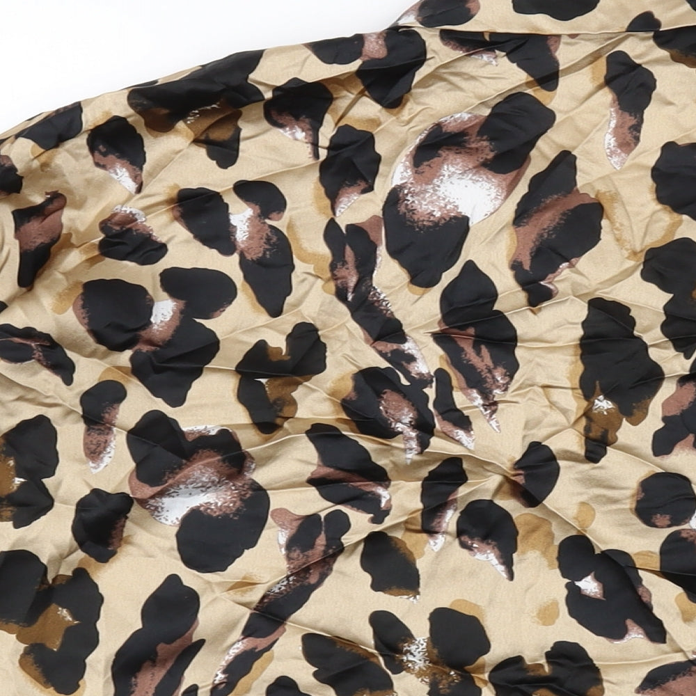 Womens UK Size 8 Nasty Gal Brown Basic Blouse