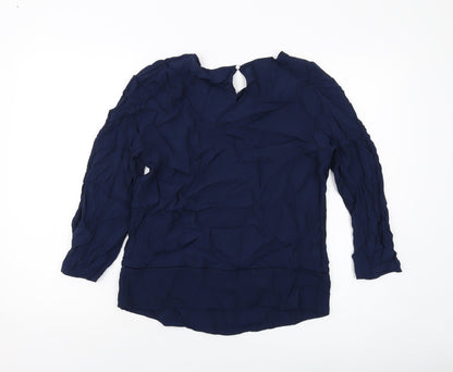 Womens UK Size 8 Marks and Spencer Blue Basic Blouse