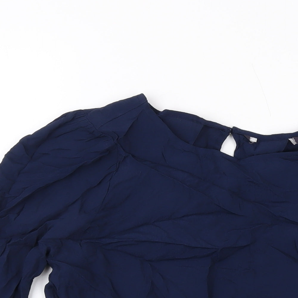 Womens UK Size 8 Marks and Spencer Blue Basic Blouse