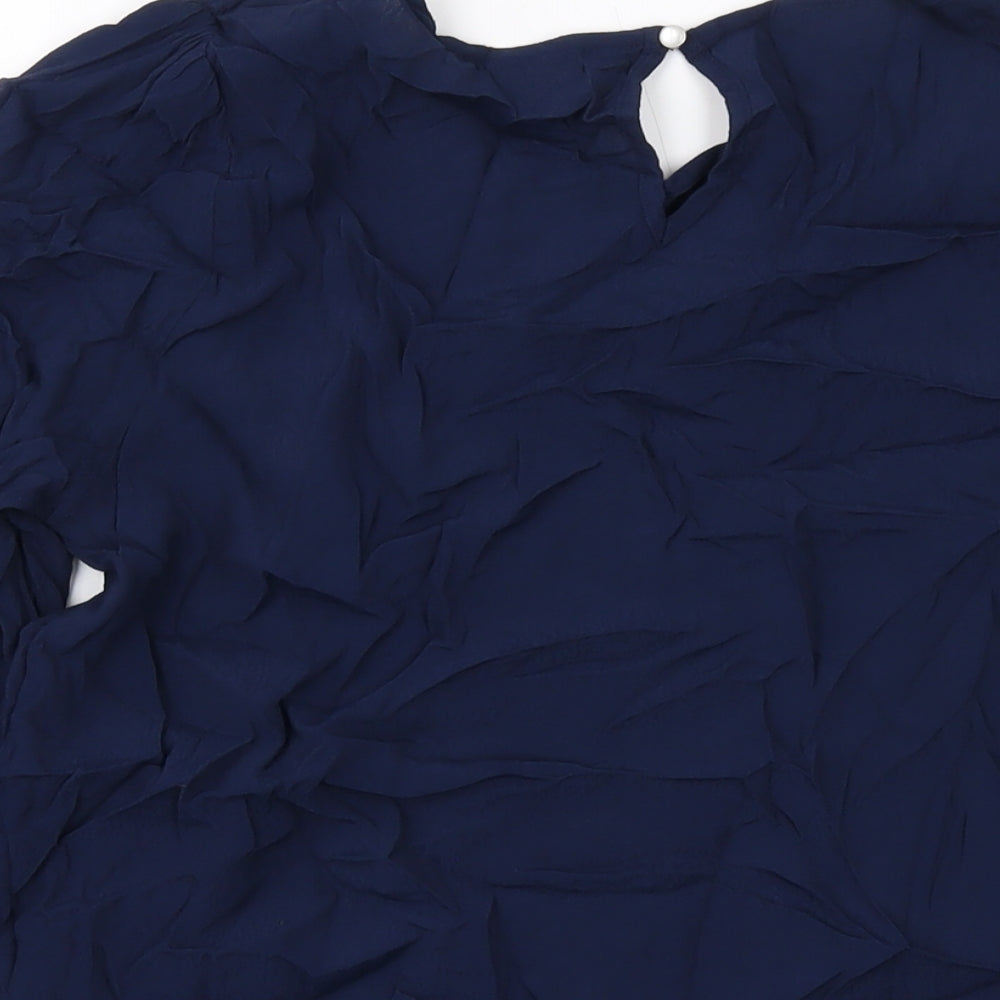 Womens UK Size 8 Marks and Spencer Blue Basic Blouse