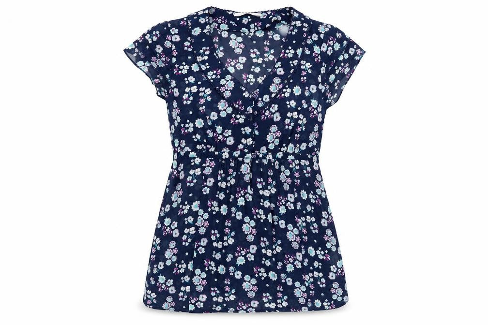 Womens UK Size 10 Editions Blue Basic Blouse