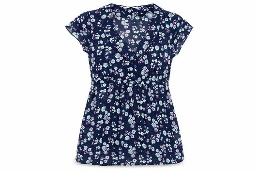 Womens UK Size 10 Editions Blue Basic Blouse