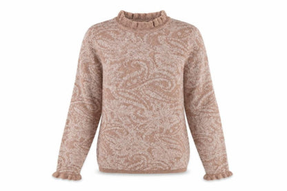 Next Womens Pink Mock Neck Animal Print Viscose Pullover Jumper Size M