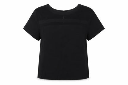 Daniel Hetcher Womens Black Polyester Basic Blouse Size 8 Round Neck