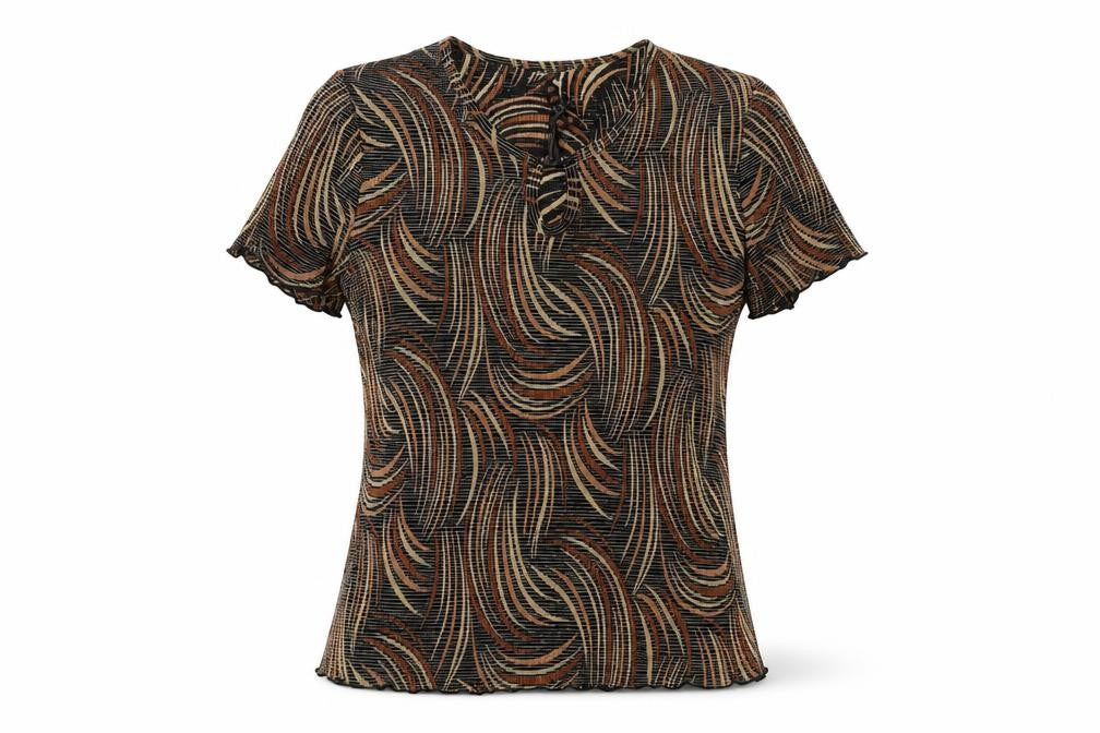 Womens UK Size 10 Berkertex Brown Basic T-Shirt