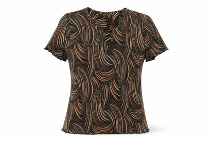 Womens UK Size 10 Berkertex Brown Basic T-Shirt