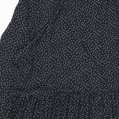 New Look Womens Grey Polka Dot Polyester A-Line Size 14 Round Neck Pullover