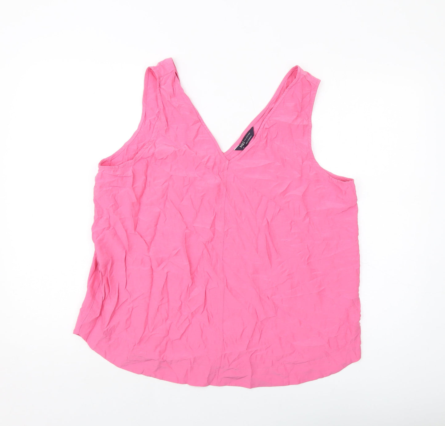 Womens UK Size 18 Marks and Spencer Pink Basic Tank