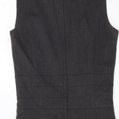 H&M Womens Grey Polyester Mini Size 6 Round Neck Zip