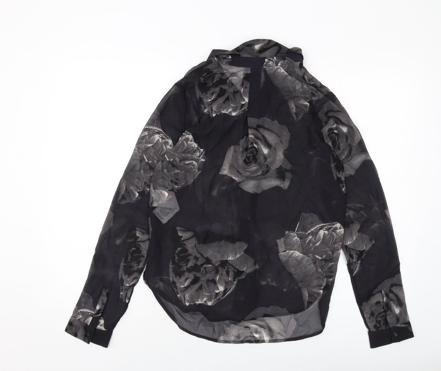 Womens UK Size S VERO MODA Black Basic Button-Up