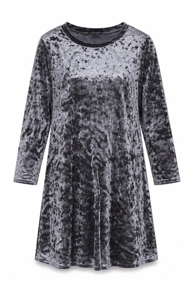 New Look Womens Grey Polyester A-Line Size 16 Round Neck Pullover