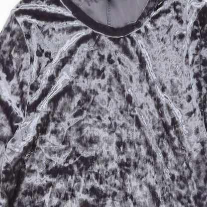 New Look Womens Grey Polyester A-Line Size 16 Round Neck Pullover