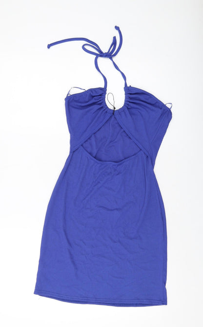 Pink Vanilla Womens Blue Polyester Mini Size 14 Sweetheart Pullover