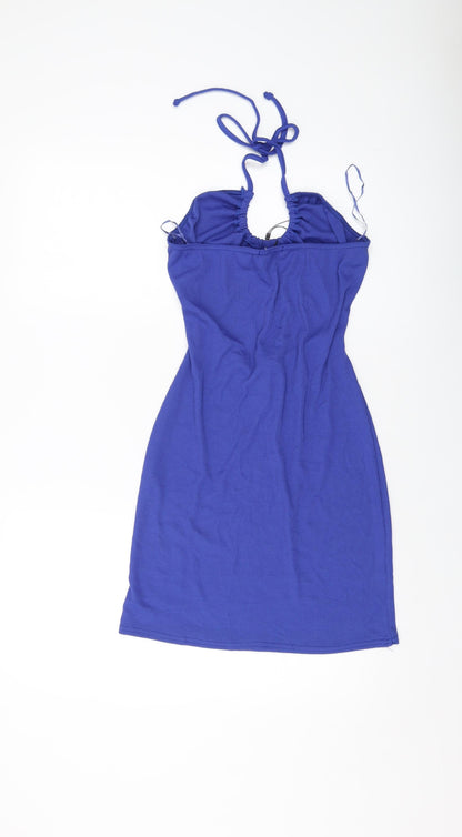 Pink Vanilla Womens Blue Polyester Mini Size 14 Sweetheart Pullover