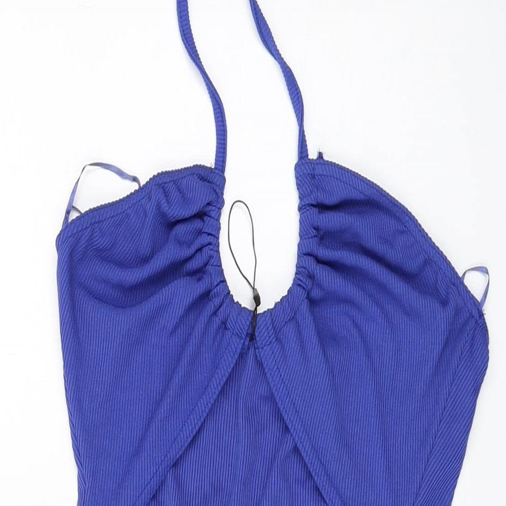 Pink Vanilla Womens Blue Polyester Mini Size 14 Sweetheart Pullover