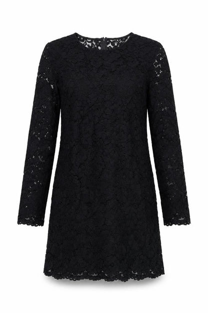 H&M Womens Black Polyester A-Line Size 8 Round Neck Zip