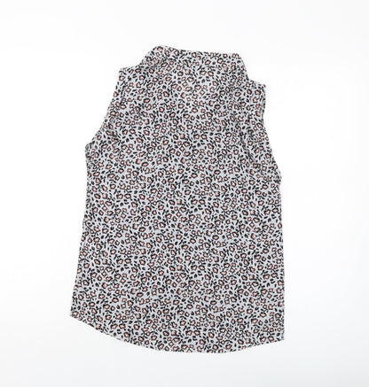 Womens UK Size 8 Warehouse Grey Basic Tank