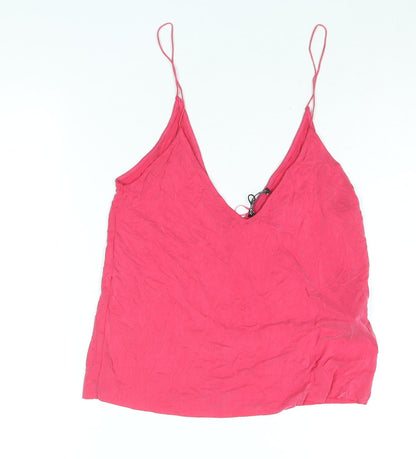 Womens UK Size S Zara Pink Camisole Blouse