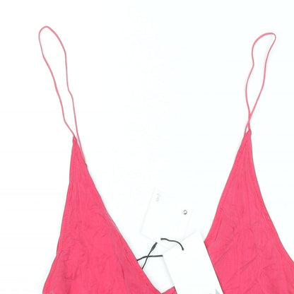 Womens UK Size S Zara Pink Camisole Blouse