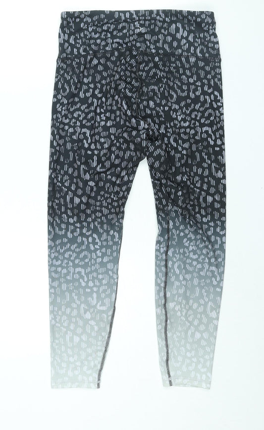 Old Navy Womens Multicoloured Animal Print Polyester Compression Leggings Size L L25 in Regular Pullover - Leopard Print Ombre