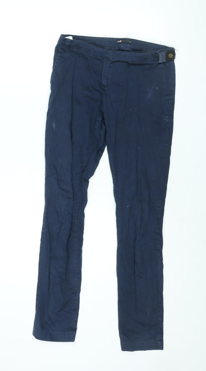 Womens UK Size 10 Oodji Regular Fit Chino Black Trousers