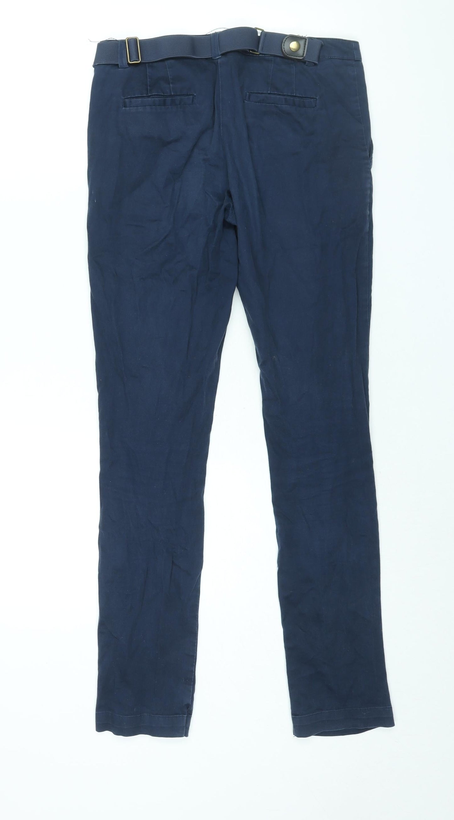 Womens UK Size 10 Oodji Regular Fit Chino Black Trousers
