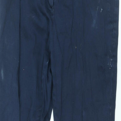 Womens UK Size 10 Oodji Regular Fit Chino Black Trousers