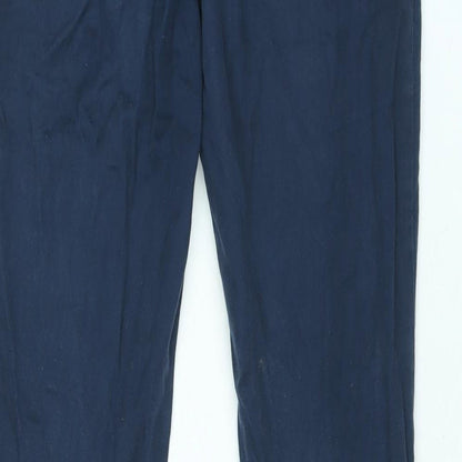 Womens UK Size 10 Oodji Regular Fit Chino Black Trousers