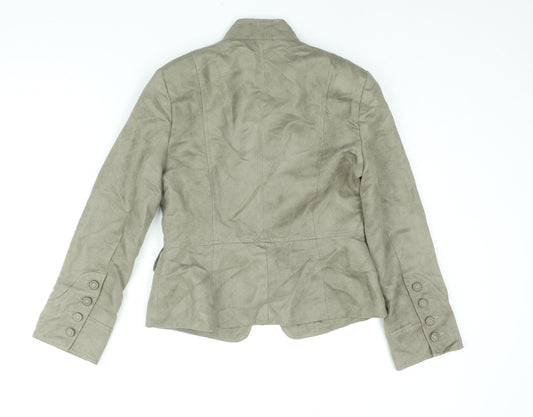 M&Co Womens Beige Jacket Size 10 Button - Vintage