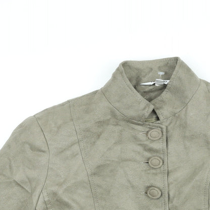 M&Co Womens Beige Jacket Size 10 Button - Vintage