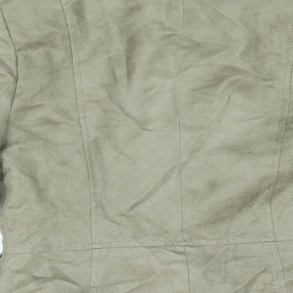 M&Co Womens Beige Jacket Size 10 Button - Vintage