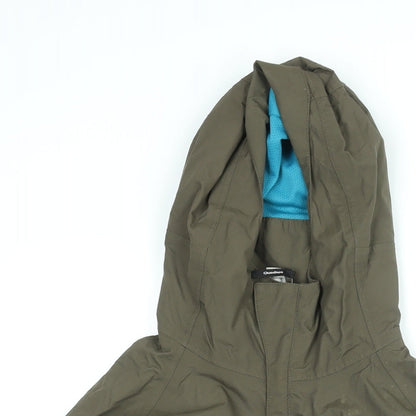 Quechua Boys Brown Windbreaker Coat Size 12 Years Snap - Zipped Underarms Breathable