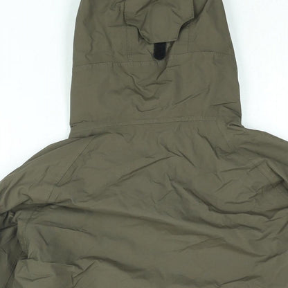 Quechua Boys Brown Windbreaker Coat Size 12 Years Snap - Zipped Underarms Breathable