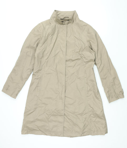 John Lewis Womens Brown Trench Coat Coat Size 12 Button