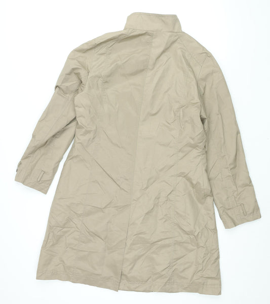 John Lewis Womens Brown Trench Coat Coat Size 12 Button