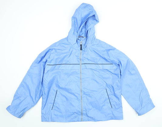 Womens UK Size 18 Joie De Vivre Blue Windbreaker Coat