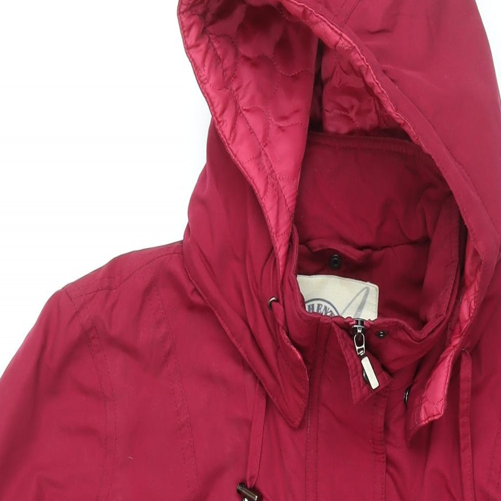 Womens UK Size 16 BHS Red Parka Coat