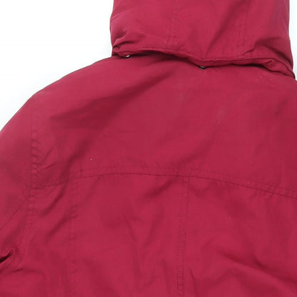 Womens UK Size 16 BHS Red Parka Coat