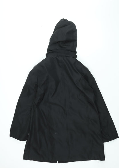 Womens UK Size 12 Rosetti Black Parka Coat