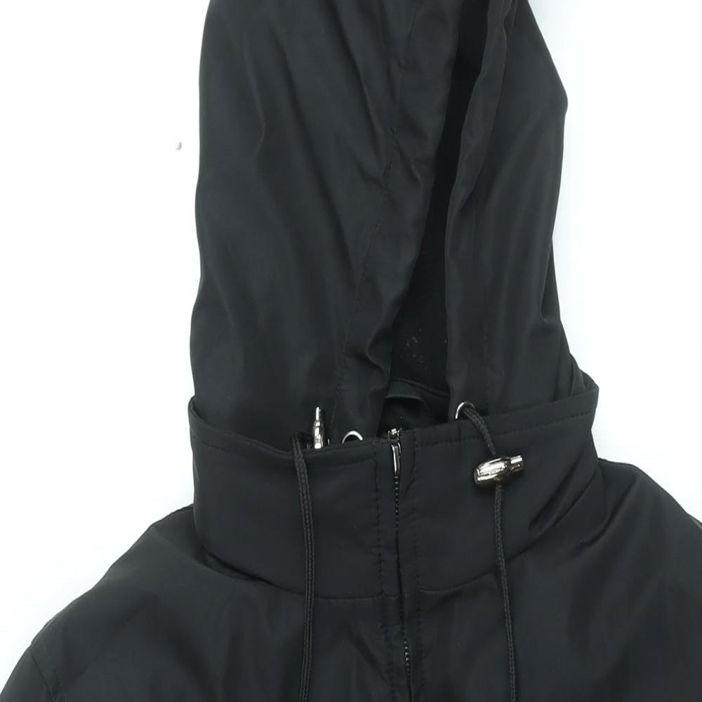 Womens UK Size 12 Rosetti Black Parka Coat