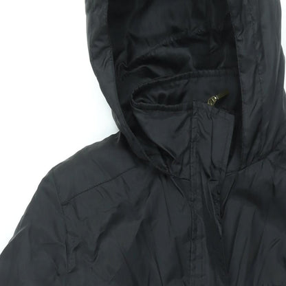 LA Gear Womens Black Parka Coat Size 12 Zip - Embroidered Logo