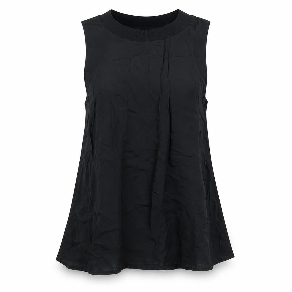 Next Womens Black Polyester Camisole Blouse Size 14 Crew Neck